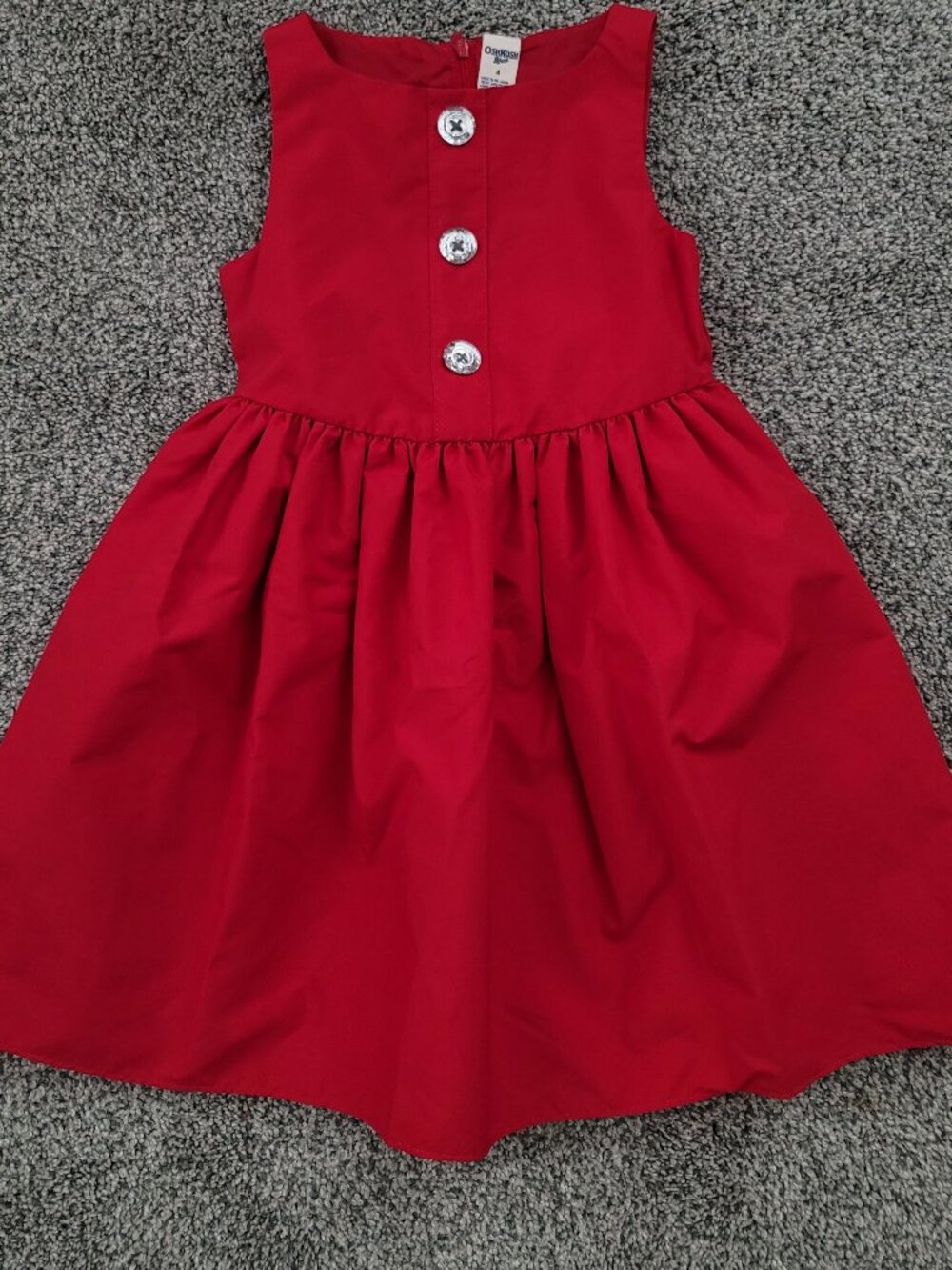 Oshkosh Red Sleeveless Party Dress Size 4T Pre-owned